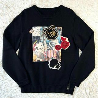 FENDI - 【美品】FENDI フェンディ 長袖ニットトップス ズッカ柄 FENDI - 【美品】FENDI フェンディ 長袖ニットトップス ズッカ柄