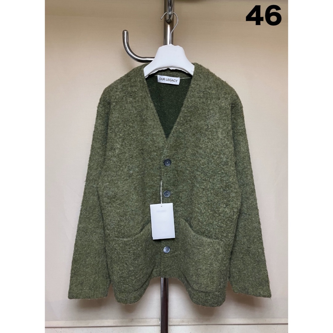 新品 46 24AW OUR LEGACY モヘアカーディガン 緑 17402
