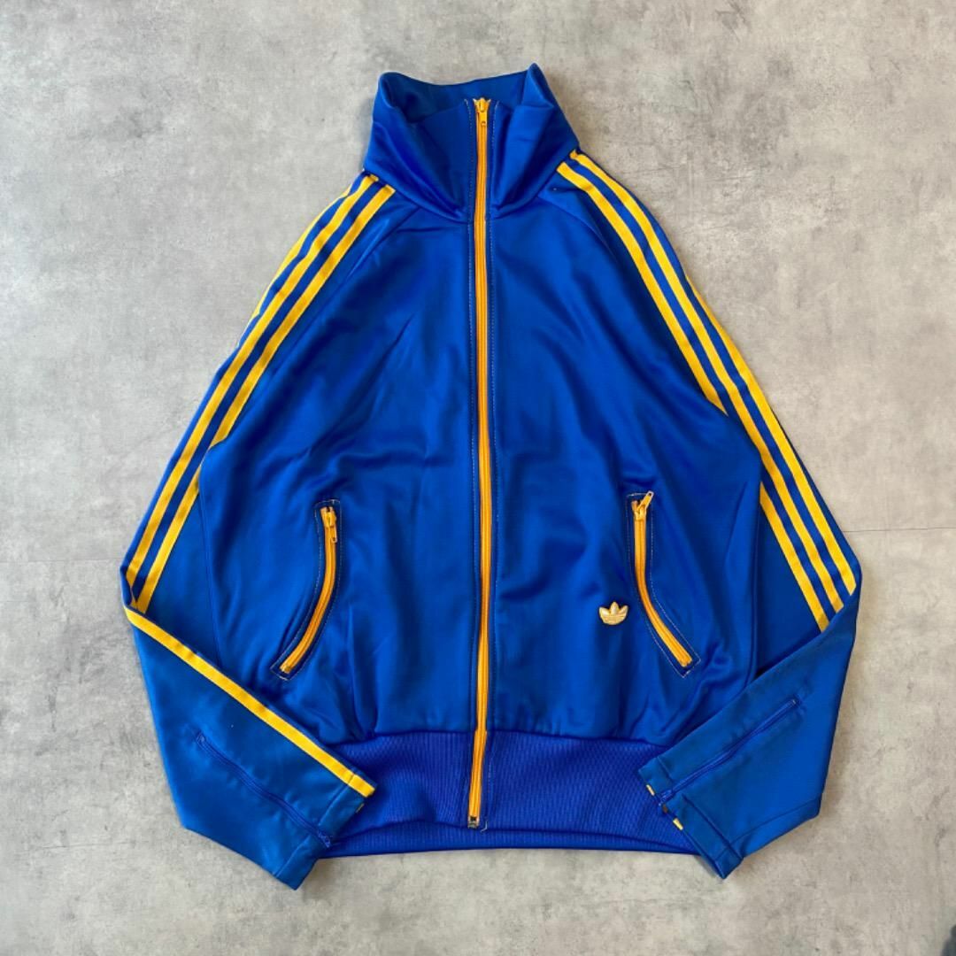adidas - adidas アディダス トラックジャケット 刺繍 L 青 adidas - adidas アディダス トラックジャケット 刺繍 L 青