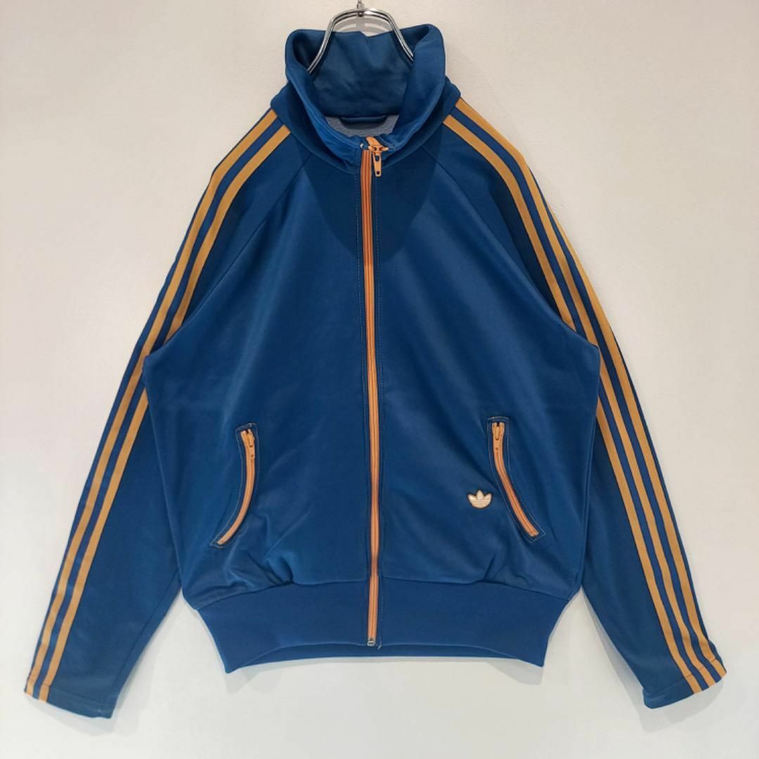 adidas - adidas アディダス トラックジャケット 刺繍 L 青 adidas - adidas アディダス トラックジャケット 刺繍 L 青