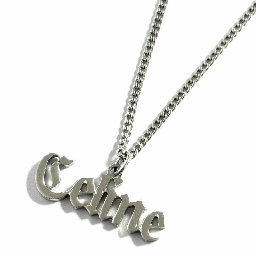 CELINE - 【希少】セリーヌ メンズ ゴシック ロゴ ネックレス CELINE - 【希少】セリーヌ メンズ ゴシック ロゴ ネックレス