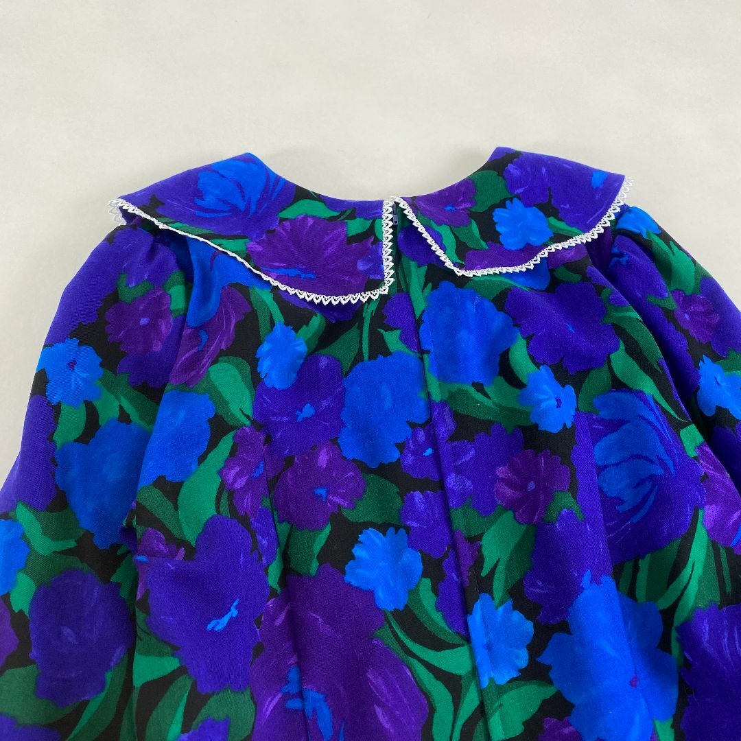 お中元 お歳暮 お年賀 夏 冬 年末年始のご挨拶 ギフト 通販な - VINTAGE 美品 ラッフルカラー 花柄 ワンピース ヴィンテージ ワンピース
