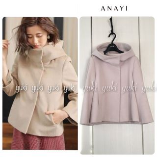 ANAYI アンゴラシャルム ショートコート 