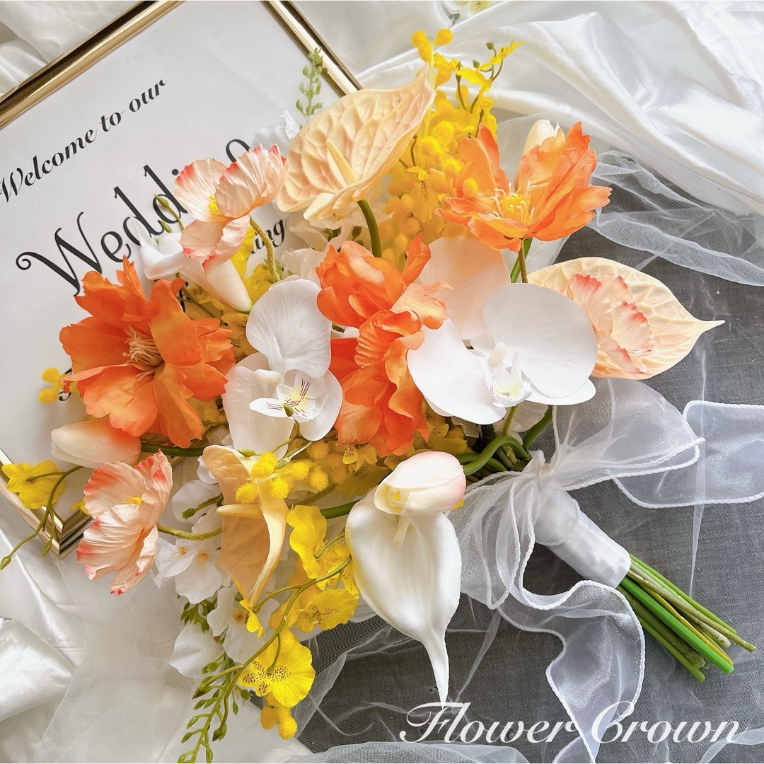 アーティフィシャルフラワーブーケ 結婚式 ウエディングブーケ アーティフィシャルフラワーブーケ 結婚式 ウエディングブーケ