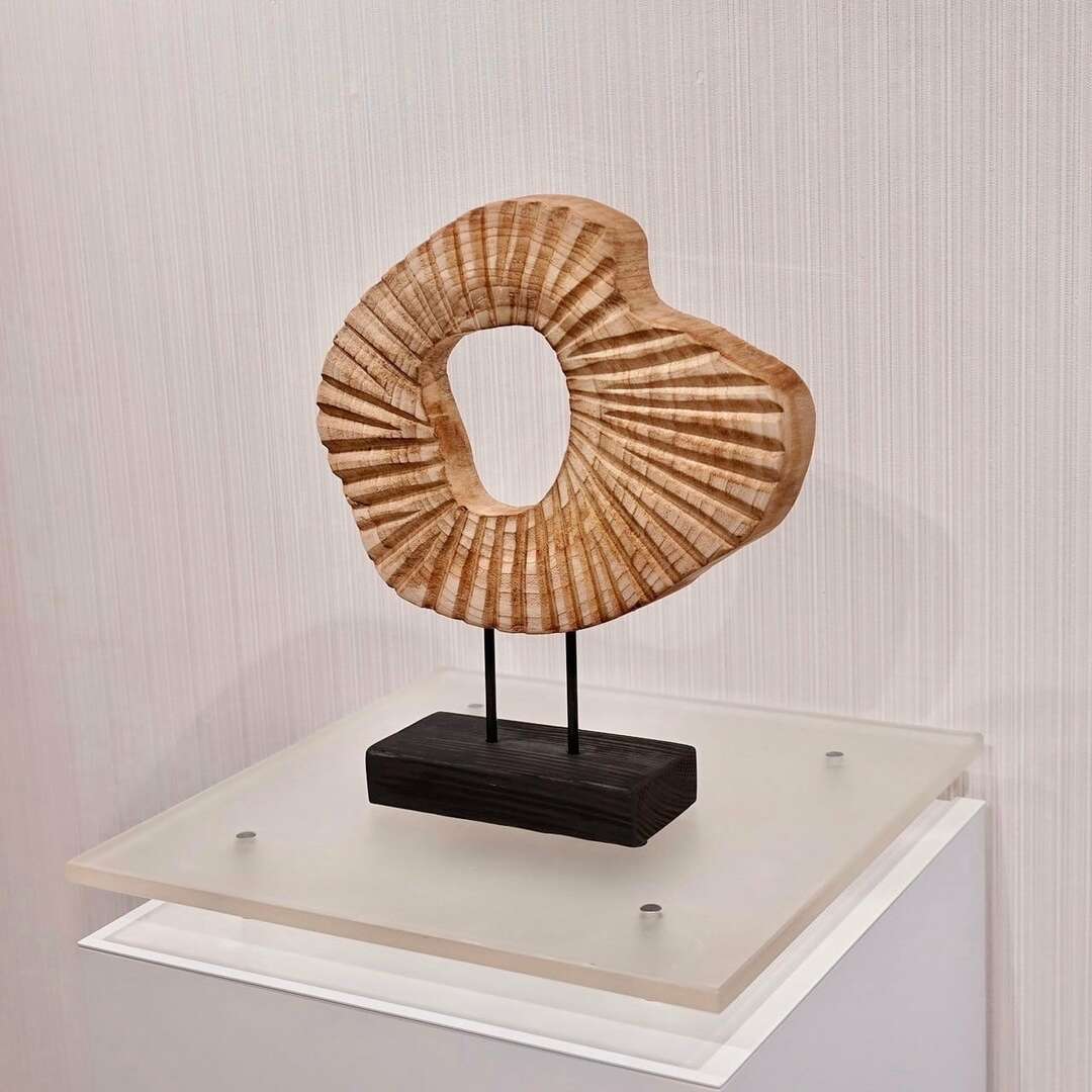 輸入品 オブジェ 木製 置物 インテリア アート 抽象彫刻 モダン 北欧