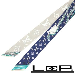 LOUIS VUITTON(バンダナ/スカーフ ・ ブルー・ネイビー/青色系 LOUIS VUITTON(バンダナ/スカーフ ・ ブルー・ネイビー/青色系