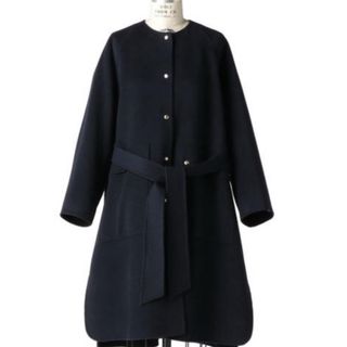 Drawer - yori*ウールチェックノーカラーコート 38の通販 by Drawer - yori*ウールチェックノーカラーコート 38の通販 by
