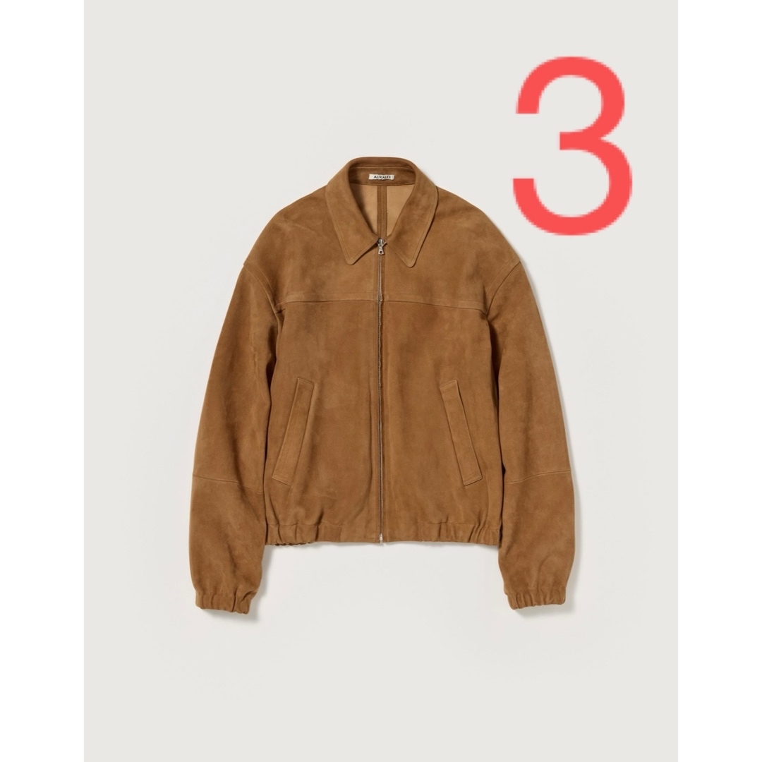 AURALEE 25ss LAMB SUEDE ZIP BLOUSON 3の通販 by Dover shop AURALEE 25ss LAMB SUEDE ZIP BLOUSON 3の通販 by Dover shop