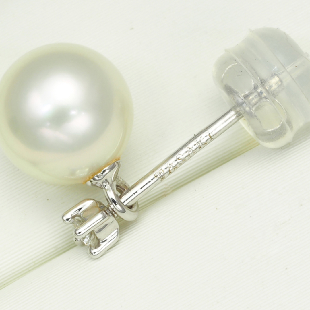 TASAKI - TASAKI タサキ ピアス パール 真珠 6.8mm ダイヤ TASAKI - TASAKI タサキ ピアス パール 真珠 6.8mm ダイヤ