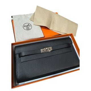 HERMES ケリー ウォレット ボーエプソン ブラウン 長財布 SV金具 HERMES ケリー ウォレット ボーエプソン ブラウン 長財布 SV金具