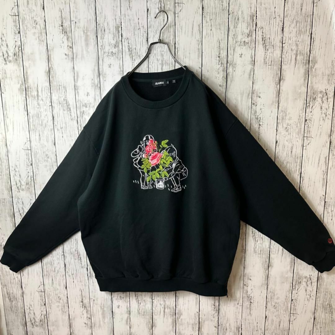 XLARGE - エクストララージ ゴリラポッド 花柄 スウェット 刺繍 XLARGE - エクストララージ ゴリラポッド 花柄 スウェット 刺繍