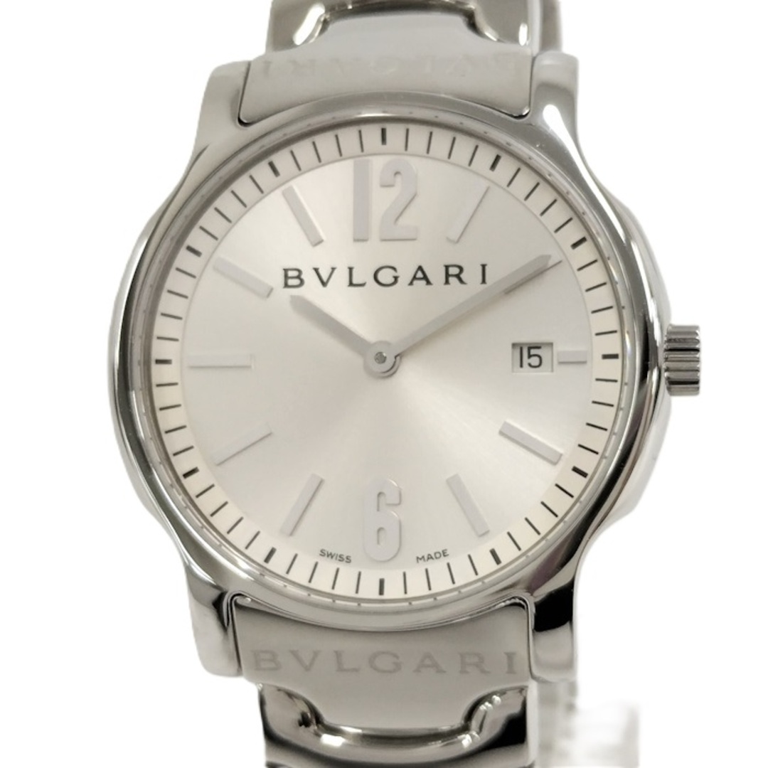 BVLGARI Solotempo Men's Watch Quartz Date SS Used SKAI-0 - Picture 1 of 10