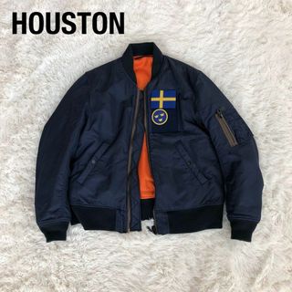HOUSTON - 美品 最高のフェード感 90's HOUSTON MA-1 L 入手困難 HOUSTON - 美品 最高のフェード感 90's HOUSTON MA-1 L 入手困難