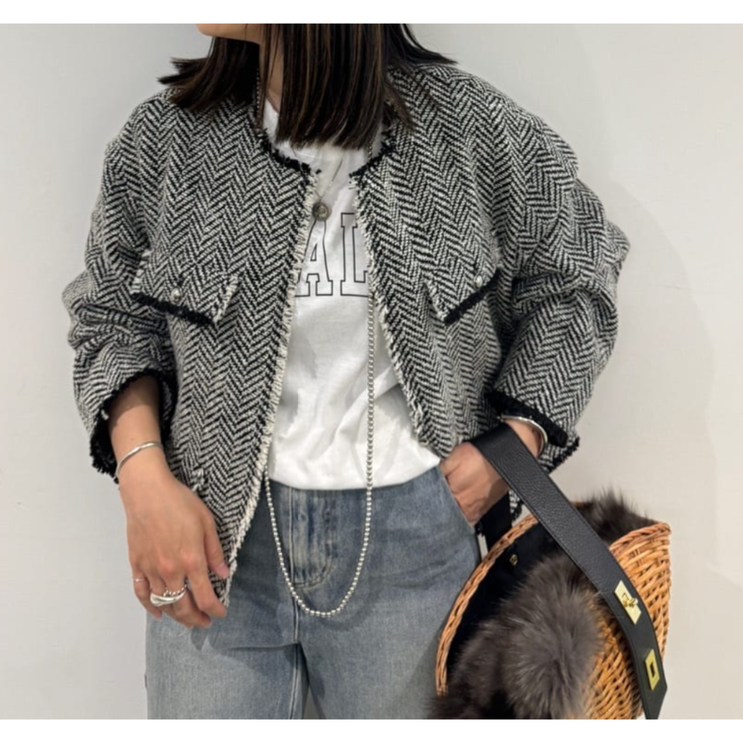 翌日発送　新品　Loungedress ツイードジャケット
