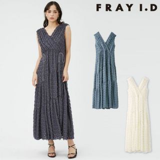 FRAY I.D - FRAY I.D フリンジジャガードカシュクールワンピース FRAY I.D - FRAY I.D フリンジジャガードカシュクールワンピース