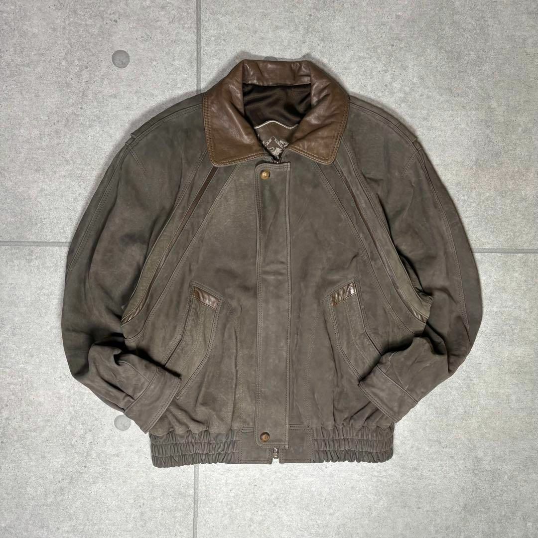 VINTAGE - レザージャケット ボンバージャケット 羊革 短丈 A2 VINTAGE - レザージャケット ボンバージャケット 羊革 短丈 A2