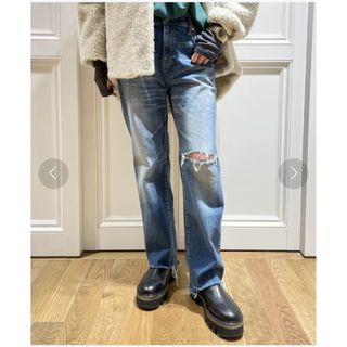 DEUXIEME CLASSE - ホワイト タックバギーデニム EVERYDAY I DEUXIEME CLASSE - ホワイト タックバギーデニム EVERYDAY I
