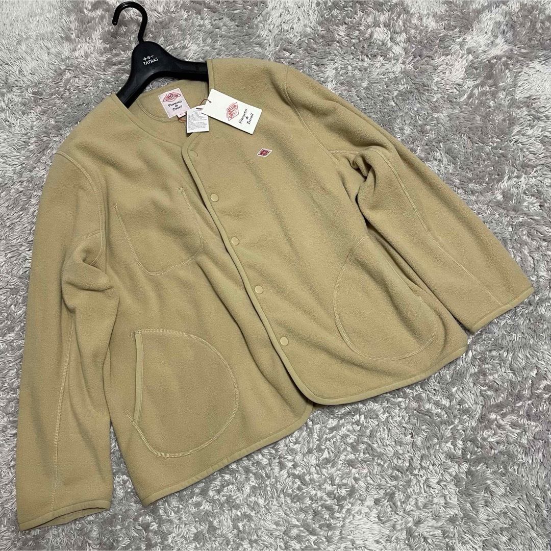 新品 タグ付き DANTON ノーカラー フリース カーディガン 42 XL 新品 タグ付き DANTON ノーカラー フリース カーディガン 42 XL