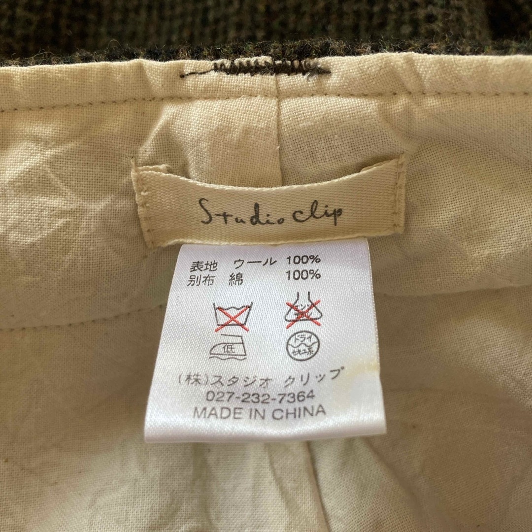 STUDIO CLIP(スタディオクリップ)のスタジオクリップ　クロップドパンツ　ウール　厚手　【匿名配送】【送料無料】 レディースのパンツ(クロップドパンツ)の商品写真