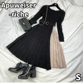 Apuweiser-riche(プリーツ ・ ひざ丈ワンピース)のフリマ Apuweiser-riche(プリーツ ・ ひざ丈ワンピース)のフリマ