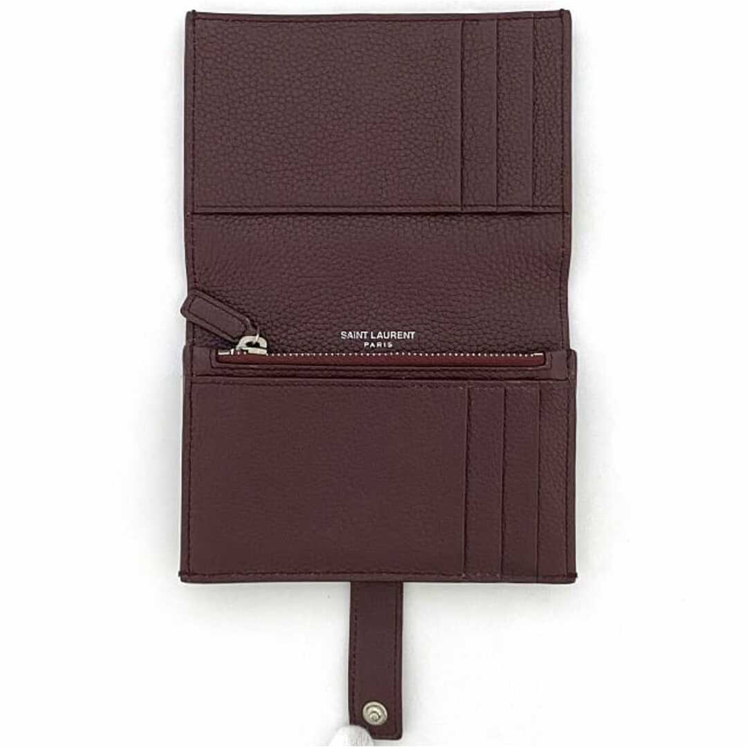 SAINT LAURENT - サンローラン 二つ折り 財布 ボルドー 505011 SAINT LAURENT - サンローラン 二つ折り 財布 ボルドー 505011