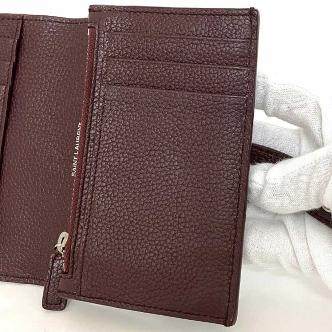 SAINT LAURENT - サンローラン 二つ折り 財布 ボルドー 505011 SAINT LAURENT - サンローラン 二つ折り 財布 ボルドー 505011