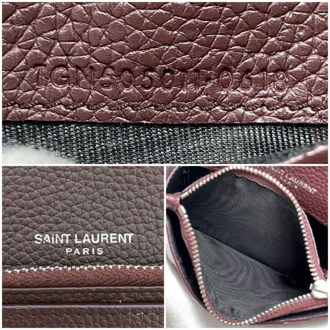SAINT LAURENT - サンローラン 二つ折り 財布 ボルドー 505011 SAINT LAURENT - サンローラン 二つ折り 財布 ボルドー 505011