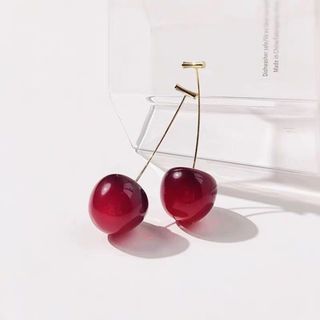 【在庫わずか】 さくらんぼ レディース ピアス チェリー 韓国 アクセサリー(ピアス)