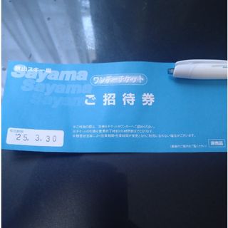 狭山スキー場招待券【処分特価】(スキー場)