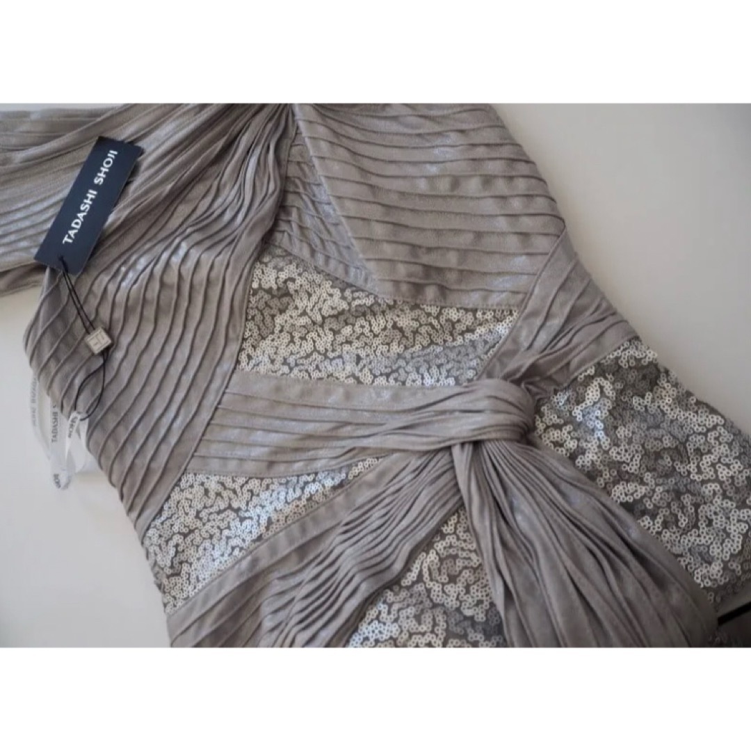 tadashi shoji タダシショージ スパンコール ワンピース S