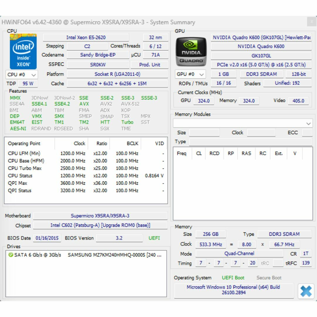 CPUマザーボードセット Supermicro X9SRA Xeon付 CPUマザーボードセット Supermicro X9SRA Xeon付
