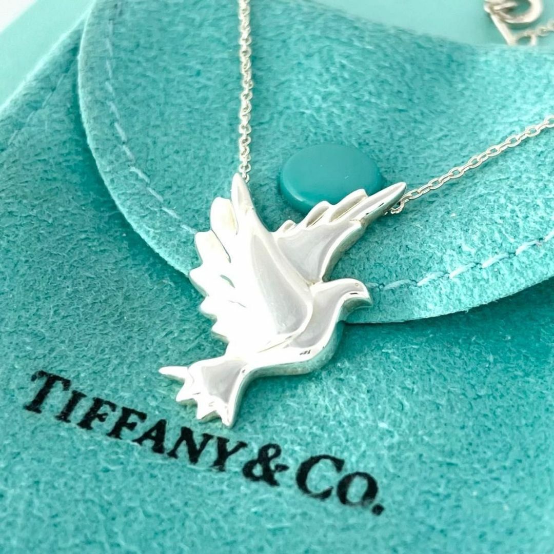 ティファニー 美品 ピースバード ダヴ 鳩 ネックレス 鳥 Ko1fe ティファニー 美品 ピースバード ダヴ 鳩 ネックレス 鳥 Ko1fe