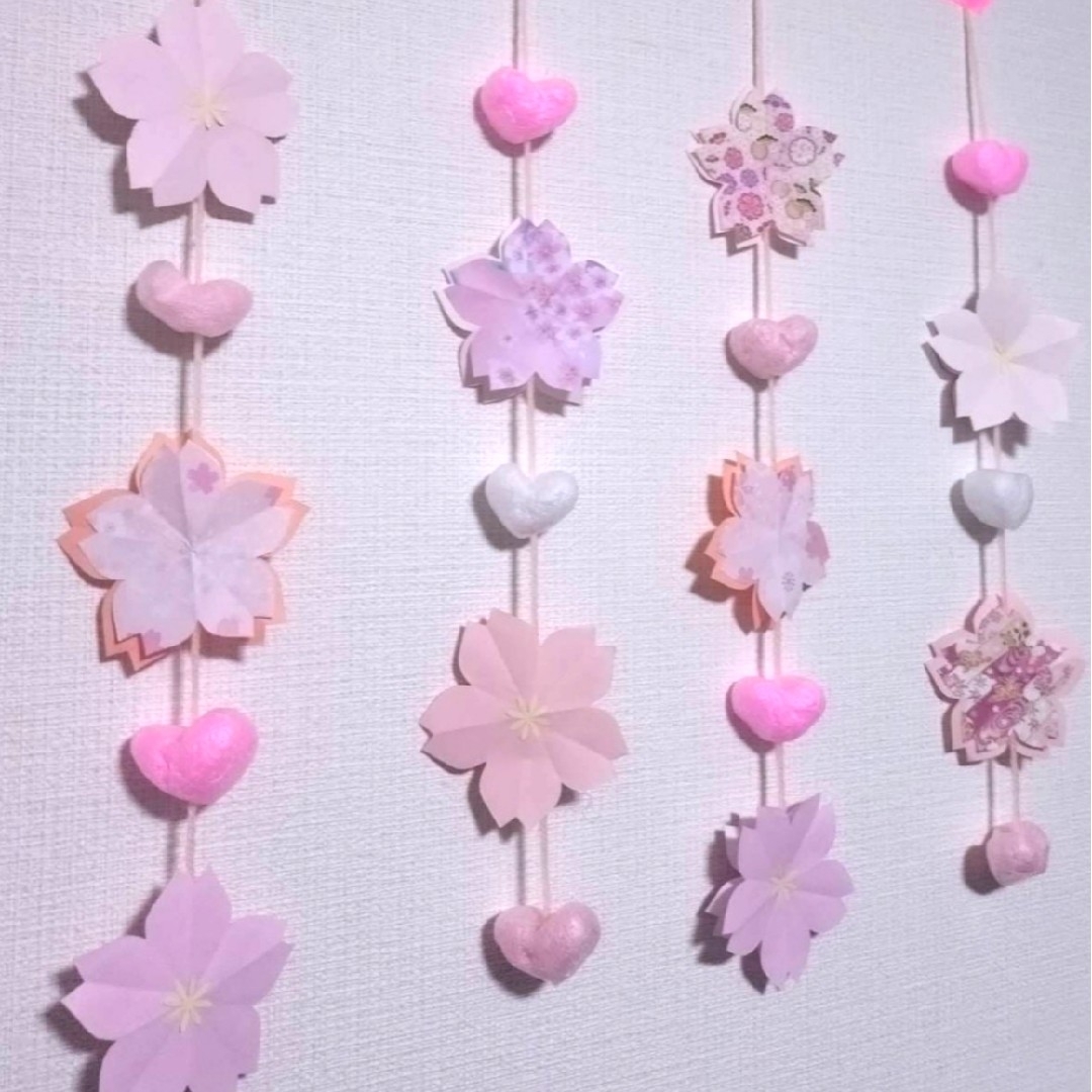 ❀桜❀春❀ひな祭り❀ 吊るし飾り 折り紙 壁面飾りの通販 by ❀桜❀春❀ひな祭り❀ 吊るし飾り 折り紙 壁面飾りの通販 by