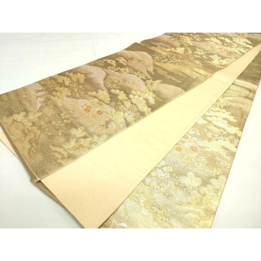 平和屋着物□六通柄袋帯 唐織 扇草花文 金糸 逸品 ar6398 (平和 平和屋着物□六通柄袋帯 唐織 扇草花文 金糸 逸品 ar6398 (平和