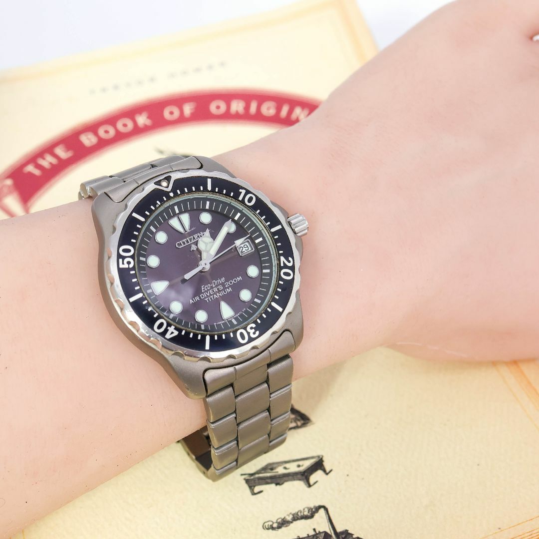稼働 CITIZEN 腕時計 エアダイバーズ チタニウム 回転ベゼル 575 稼働 CITIZEN 腕時計 エアダイバーズ チタニウム 回転ベゼル 575