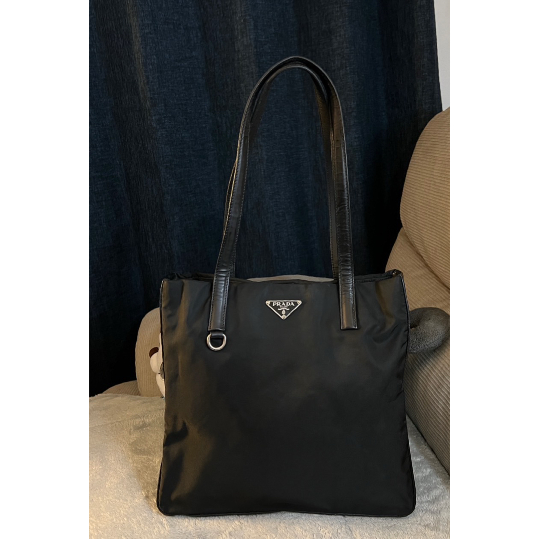 PRADA - 正規品　プラダ　肩掛け　ハンドバッグ ナイロン　トートバッグ　ブラック