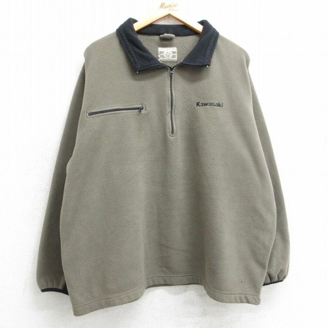 XL☆古着 長袖 ハーフジップ フリース ジャケット メンズ XL☆古着 長袖 ハーフジップ フリース ジャケット メンズ