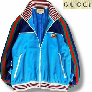 GUCCI - GUCCI トラックジャケット ジャージ タイガー S 水色 GUCCI - GUCCI トラックジャケット ジャージ タイガー S 水色