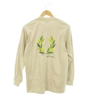 フレッドペリー(FRED PERRY)のFRED PERRY Tシャツ ロンT 丸首 長袖 刺繍 プリント L ベージュ(Tシャツ/カットソー(七分/長袖))
