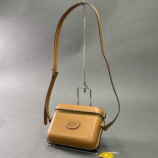 Eb10 GUENTARLA ゲンターラ レザーショルダーバッグ ミニバッグ ステッチデザイン◎ オールレザー leather レディース キャメル 本革(ショルダーバッグ)