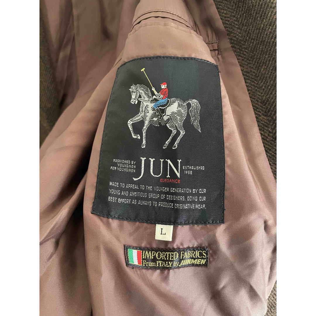 JUNMEN - 美品 JUN MEN ジュンメン ブラウン L ウール混 JUNMEN - 美品 JUN MEN ジュンメン ブラウン L ウール混