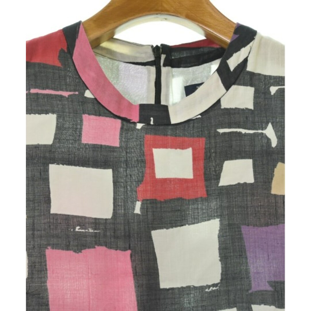S Max Mara ワンピース 38(S位) 黒x白x赤等(総柄) 【古着】【 S Max Mara ワンピース 38(S位) 黒x白x赤等(総柄) 【古着】【