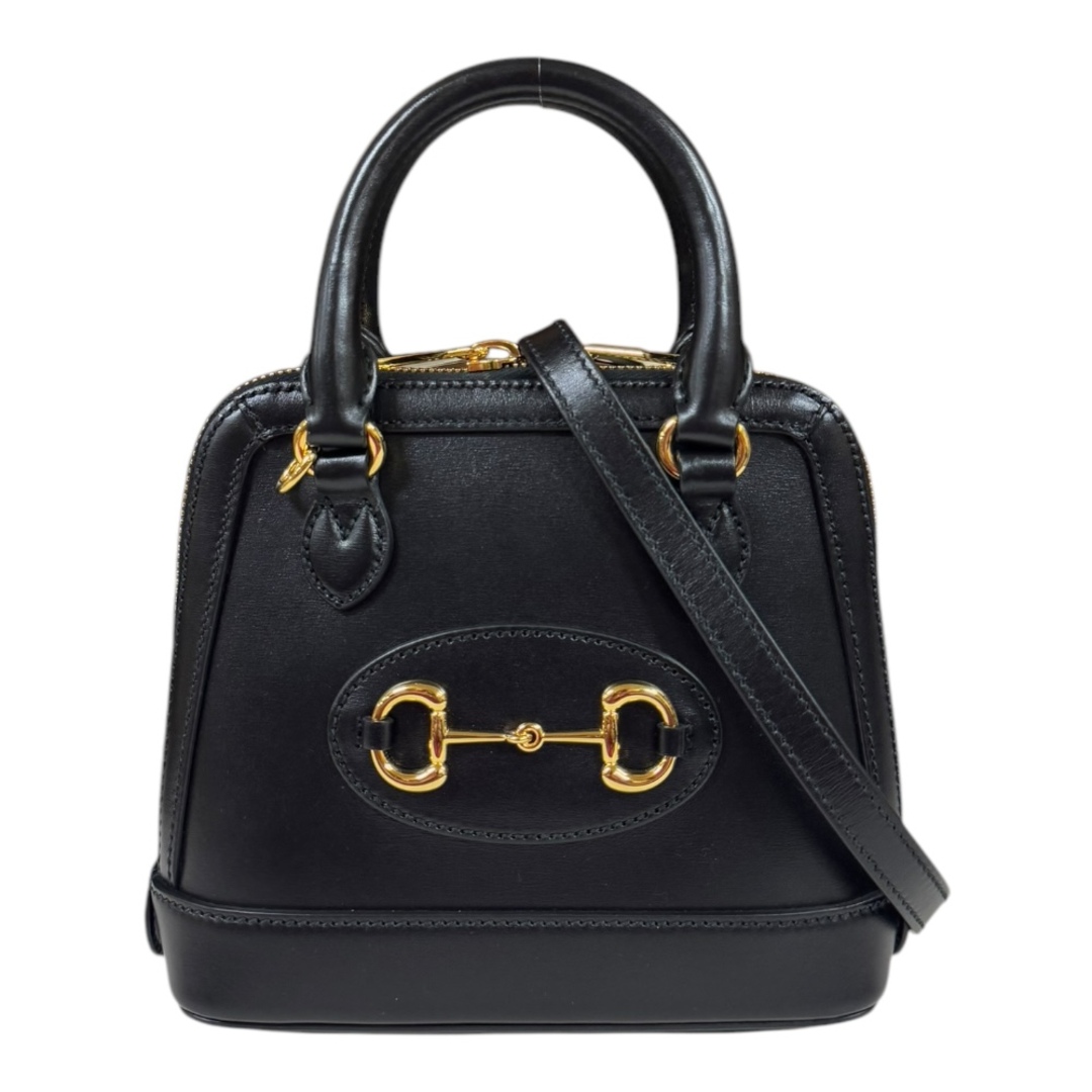 GUCCI - グッチ ホースビット　1955 ショルダーバッグ レザー 640716 ブラック レディース GUCCI  中古