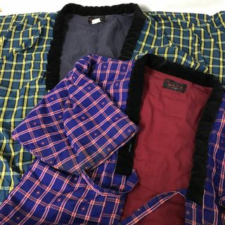 半纏 久留米てづくり はんてん 2点まとめて 日本製 久留米 手作り 男女兼用 (着物)
