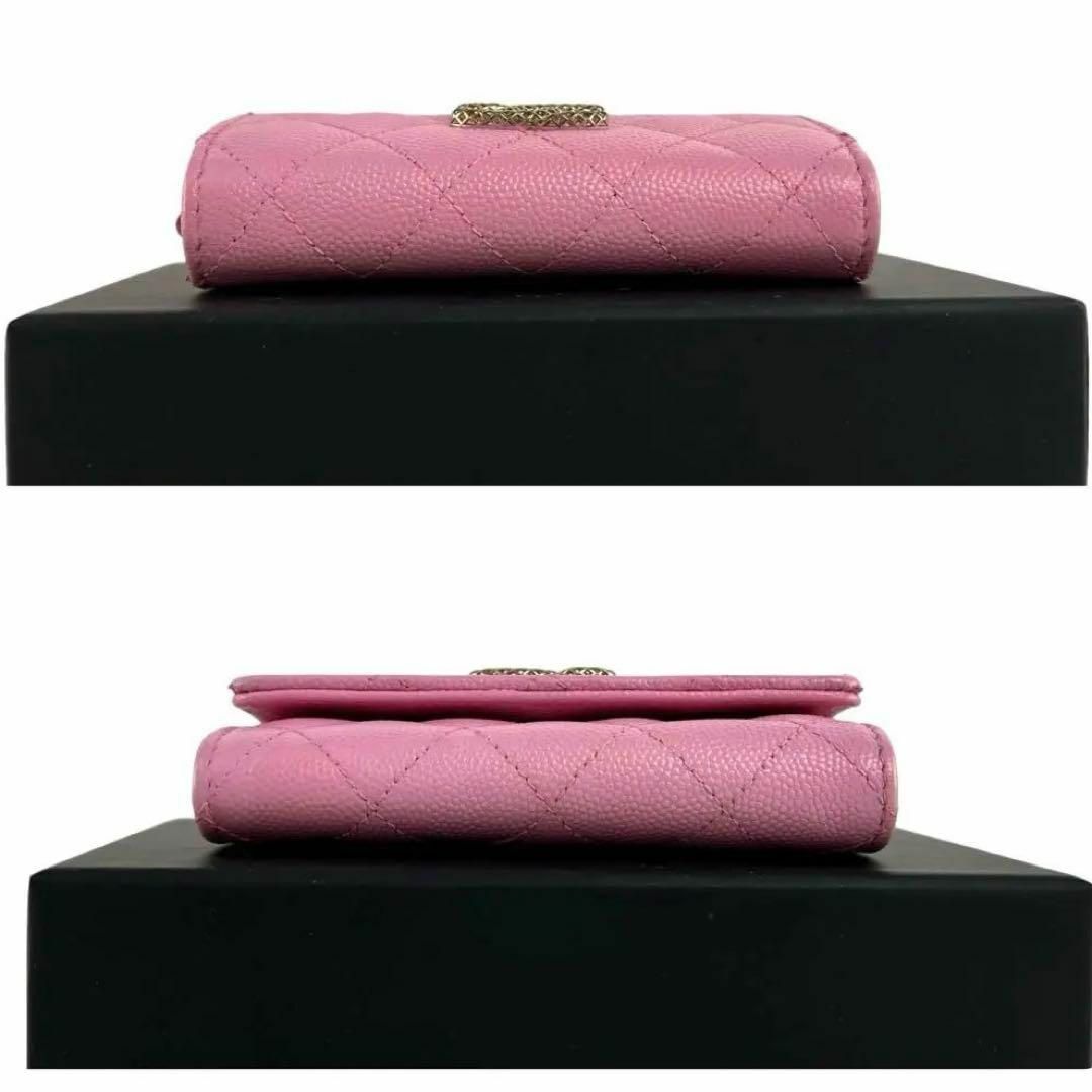 CHANEL - 【現行品・23年モデル】シャネル キャビアスキン 折 CHANEL - 【現行品・23年モデル】シャネル キャビアスキン 折