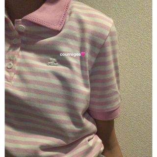 ロキエ(Lochie)のcourreges pink  boarder tops (カットソー(半袖/袖なし))
