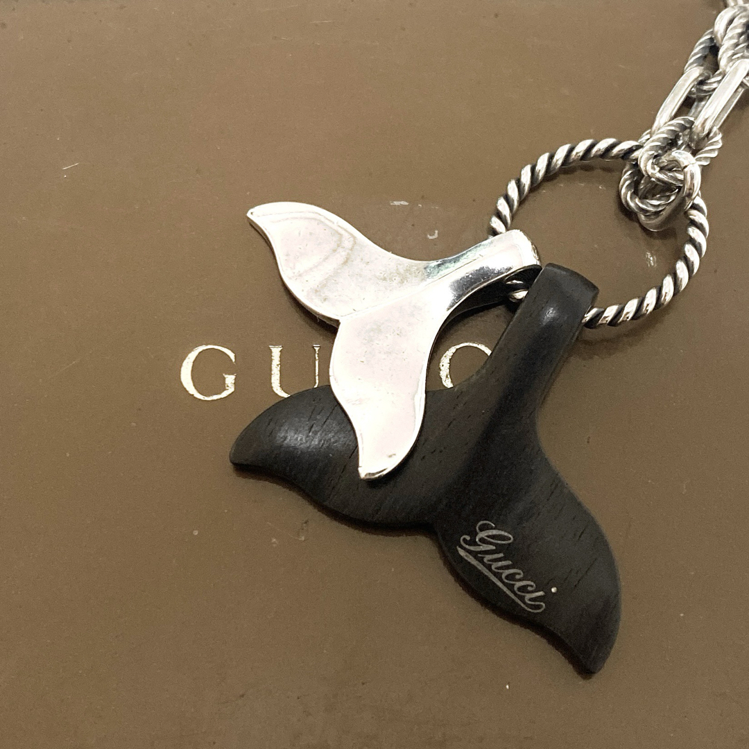 GUCCI - GUCCI ホエールテールネックレス silver925 片岡鶴太郎 GUCCI - GUCCI ホエールテールネックレス silver925 片岡鶴太郎