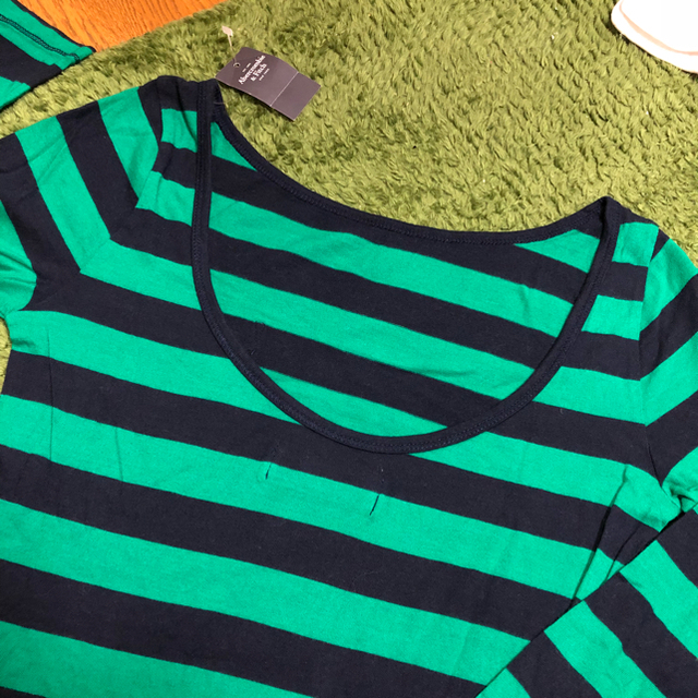 Abercrombie&Fitch(アバクロンビーアンドフィッチ)の新品アバクロ☆ボーダーカットソー レディースのトップス(Tシャツ(長袖/七分))の商品写真