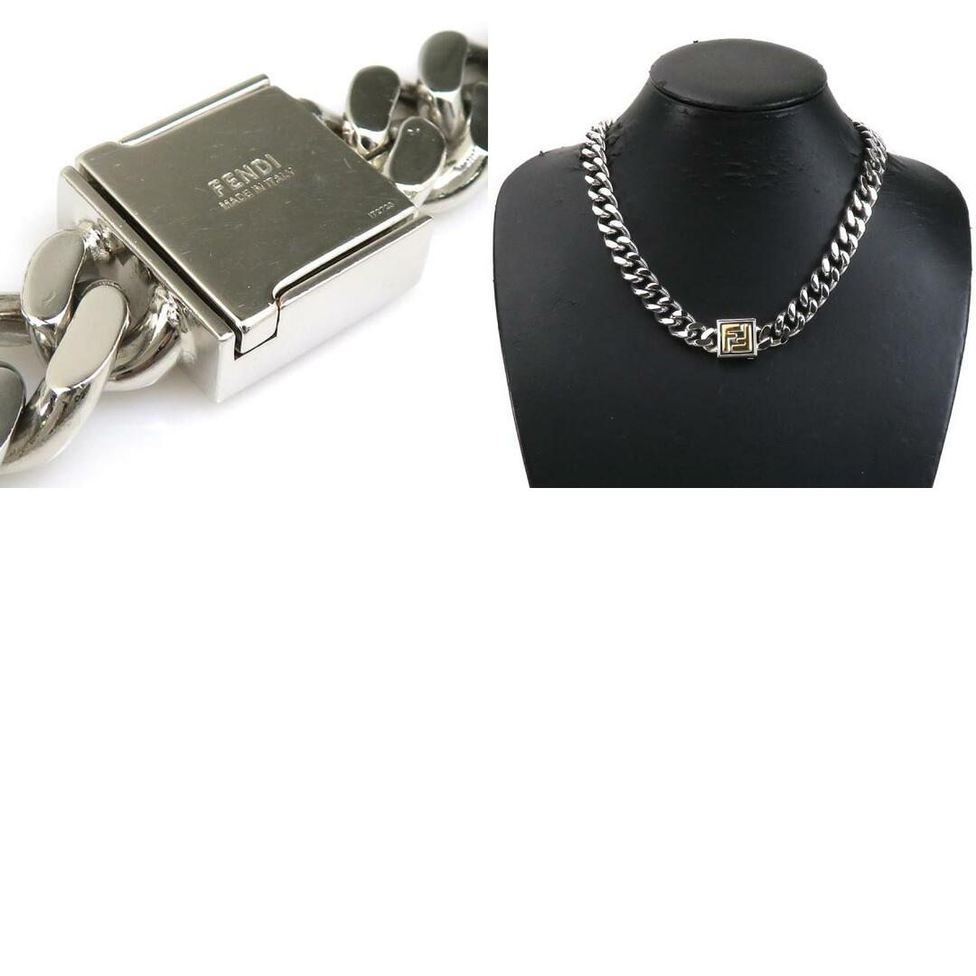 FENDI - フェンディ FENDI ネックレス FF ロゴ メタル シルバー FENDI - フェンディ FENDI ネックレス FF ロゴ メタル シルバー