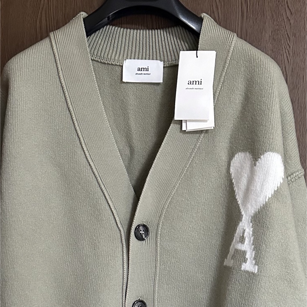 ami - L新品 AMI Paris アミ ビッグ ロゴ ニット カーディガン ami - L新品 AMI Paris アミ ビッグ ロゴ ニット カーディガン